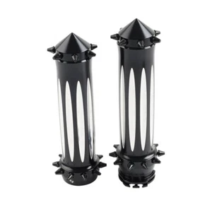Spikes 1'' Motorcycle Hand Grips Handlebar For Harley Touring Dyna Softail I - Picture 1 of 7