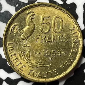 1953-B France 50 Francs Lot#D8408 High Grade! Beautiful! - Picture 1 of 2