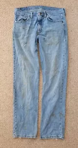 Wrangler Light Blue Denim Jeans Men's Workwear/Worn & Marked 32x32 Regular Fit - Picture 1 of 8