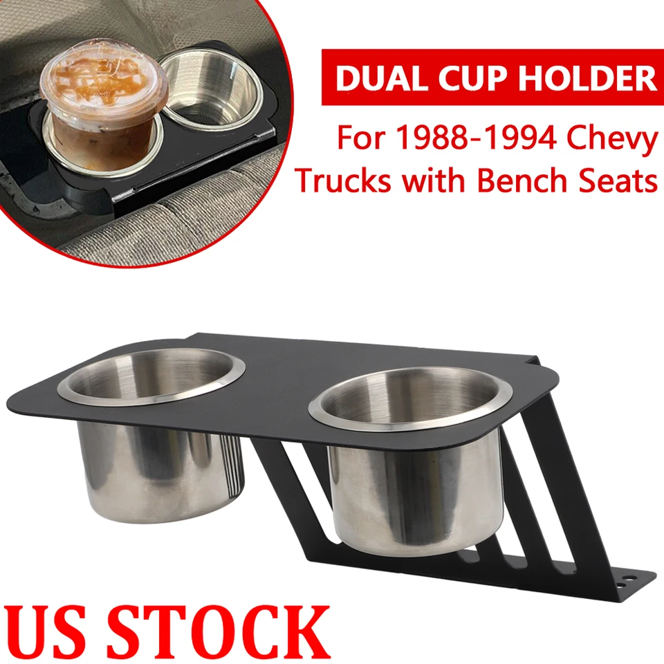 US For 1988-1994 Chevy Truck Bench Seat 1988-1994 Cupholder Cup Holder Stainless - Imagem 1 de 4