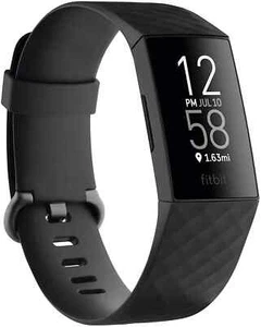 New Fitbit Charge 4 Black Fitness Activity Tracker Heart Rate GPS L+S - Picture 1 of 3