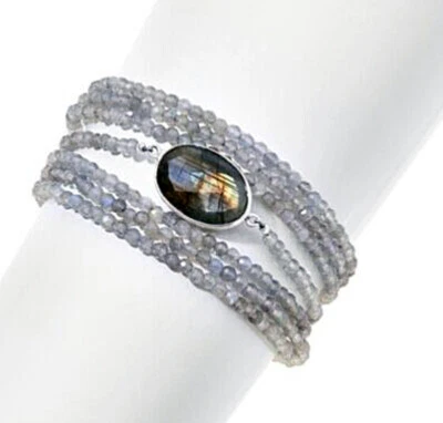 Jay King браслет лабрадорит серебро 7 нитей слоистый магнитный браслет - Изображение 1 из 4