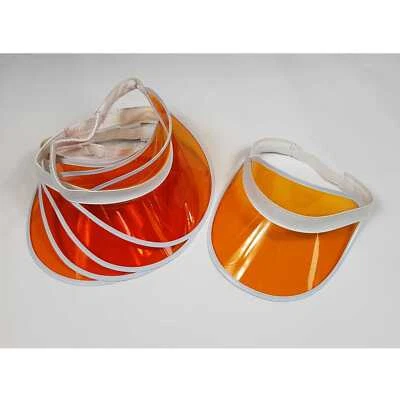5x Schildmütze B-Ware Retro Poker Visor orange weiß Cap Schirm Mütze 80er Rave - Bild 1 von 4