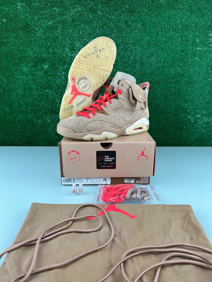 Jordan 6 Retro x Travis Scott Mid British Khaki for Sale Jordan 6 Retro x Travis Scott Mid British Khaki for Sale