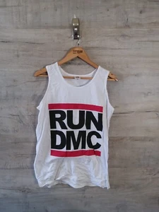 Run Dmc Large Hip Hop Rap Tee Vest Band Mens T Shirt White SRA - Picture 1 of 6