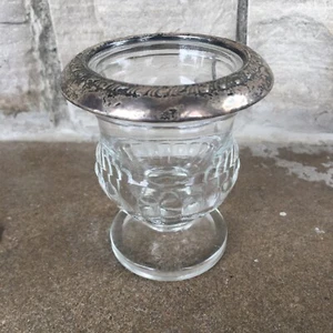 Home Interior Pillar Candlestick Holder Vintage 3” High, 3” Diameter Metal Rim - Picture 1 of 7