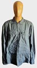 Ecko Unltd Mens Button-Up Shirt Gray Long Sleeve Point Collar Two Pockets 3XL