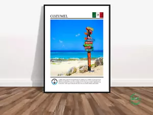 Cozumel Mexiko Reise Poster Druck - Strand - Urlaub - Kreuzfahrt - 1 - Bild 1 von 5