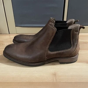 Florsheim Chalet Plain Toe Chelsea Boot Mens Size 11M Brown Leather Ankle - Picture 1 of 8