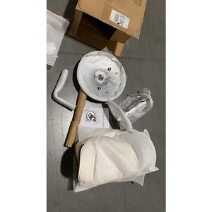 Taburete de bar de segunda mano 1 pieza silla de mostrador ajustable giratoria imitación cuero blanco - Imagen 1 de 9