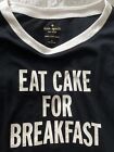 NWOT Kate Spade Night Shirt Eat Cake for Breakfast Size M