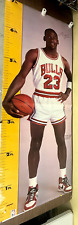 ROLLED VTG 1987 MICHAEL JORDAN CHICAGO BULLS MEASURE UP LIFE SIZE 7FT POSTER NBA