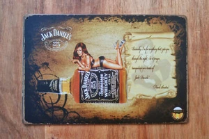 Placa de pared de metal Jack Daniels, letrero de lata de 20x30 cm para bar, pub, cobertizo, cueva del hombre - Imagen 1 de 2