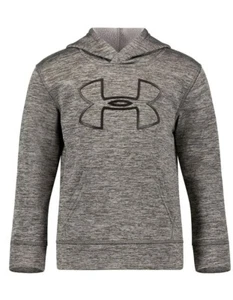 Under Armour Bold Logo Twist Pullover Hoodie Graphite Grey LS Size 7 NWT - Picture 1 of 4