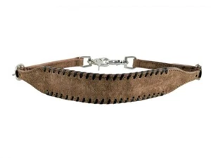 Showman Roughout Chocolate Leather Wither Strap w/ Black Rawhide Lacing - Picture 1 of 1