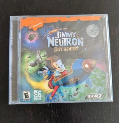 Jimmy Neutron Boy Genius Video Game PC CD-ROM 2001 THQ Complete Nickelodeon New - Image 1 of 4