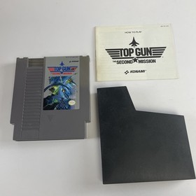 Top Gun: The Second Mission NES - juego, manual y funda - limpiado y probado