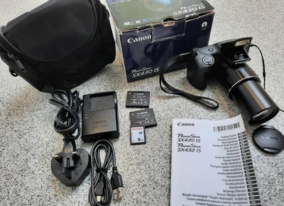Boxed Canon PowerShot SX430 IS Wi Fi 20.0MP Digital Camera with Bag - Image 1 of 4