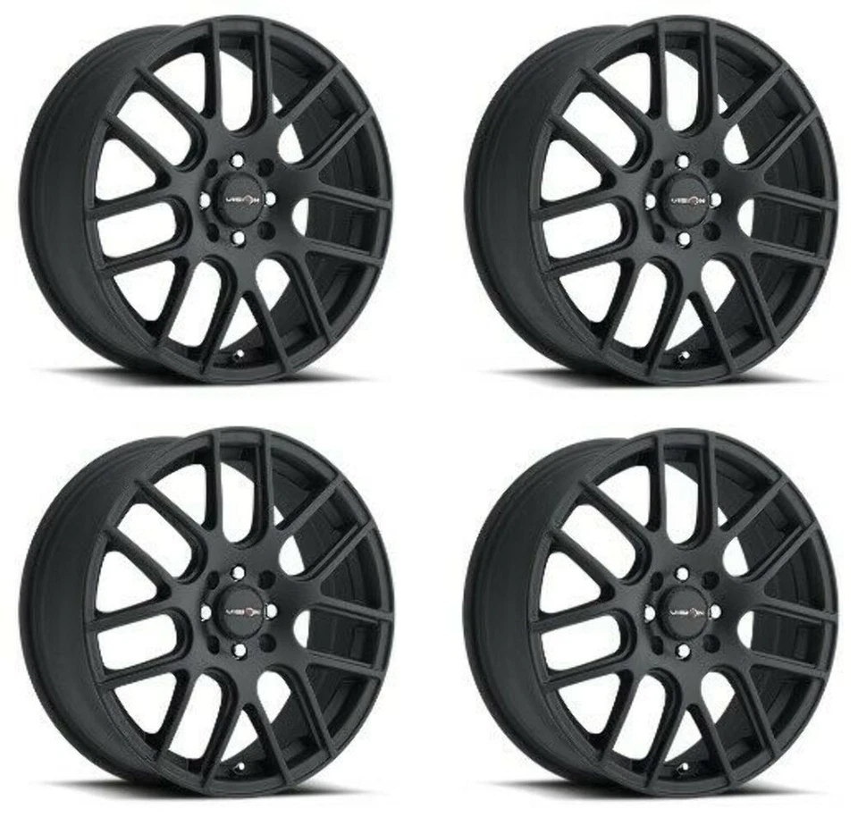 Juego 4 llantas 14" Vision Street 426H Cross negro mate 14x5,5 5x100 38mm Foto 1 de 4
