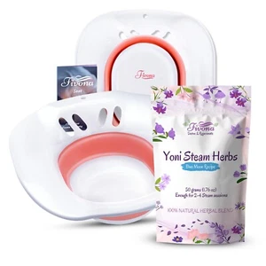 Fivona Yoni Steam Kit 2 in 1 Bundle of Seat with Blue Moon Recipe Steaming Herbs - Picture 1 of 7