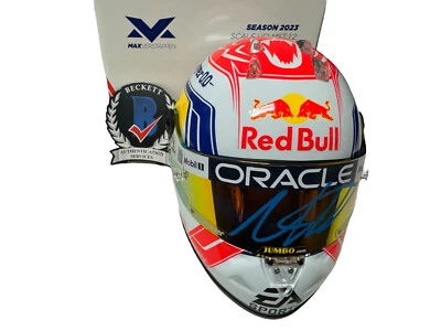 Capacete autografado Max Verstappen temporada 1:2 2023 Red Bull Beckett BAS - Imagem 1 de 4