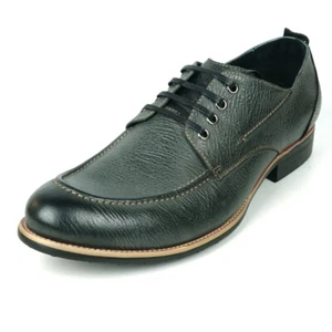 FI-9048 Grey Genuine Leather Lace up Fiesso by Aurelio Garcia - Picture 1 of 8