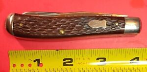 Vintage SCHRADE WALDEN USA 293 2 Blade TRAPPER  Knife LQQK !!