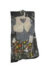 Cat & Jack Baby Girls, 3 Piece Set, Soft Vest, Blue Top,Floral Pants, 0-3 Months