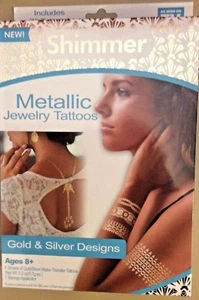 Shimmer Metallic Jewelry Tattoos Gold & Silver Designs As Seen On TV - Picture 1 of 3