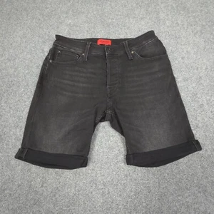 Jack & Jones Shorts Mens SMALL black Denim cotton regular summer casual Size S - Picture 1 of 11
