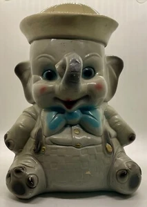 Vintage Chalkware Elephant Coin Bank 1940s/50s Carnival Prize X-Large - Picture 1 of 6
