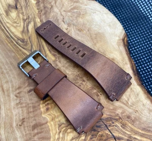 24mm BROWN Bell & Ross Italian Leather Strap BR01 BR03 CORD Medium 130 X 70 - Picture 1 of 10