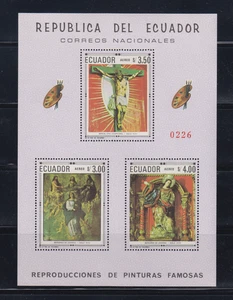 ECUADOR  : 1968 - MNH   SOUVENIR SHEET - SCOTT #  768f     XMAS / PAINTING - Bild 1 von 1