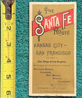 1880s Great Middle Route Railroad Santa Fe Railway KansasCity Colorado San Diego