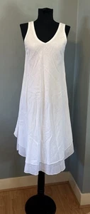Blanc Du Nil 100% Cotton White Dress T1 summer Dress Size 10/36 - Picture 1 of 6