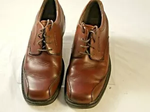 Clark's Mens Oxfords Leather Brown Bicycle Toe Size 10 M - Picture 1 of 9