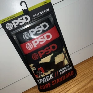 PSD Core Standard Premium Boxer Briefs Paisley Heat 3 Pack Size Small - New - Picture 1 of 2
