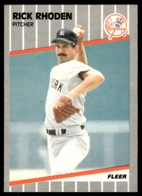 1989 Fleer Baseball Card Rick Rhoden New York Yankees #266 - Image 1 of 2
