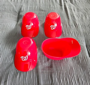 Washington Nationals 8oz Mini Batting Helmet Ice Cream Snack Bowls, Lot of 4 - Picture 1 of 5