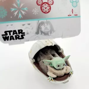 NUEVO Disney Parks Star Wars Baby Yoda Grogu Portador Cuaderno de botes Adorno Navidad - Imagen 1 de 5