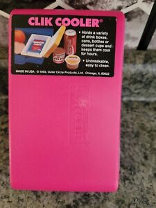 Vintage 1993 Clik Cooler Mini Juice Box Can Cooler Pink New With Stickers On It