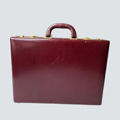 MALETÍN TUMI CUERO Attache Business Estuche Rígido con Bloqueo Bolso Vintage Foto 1 de 4