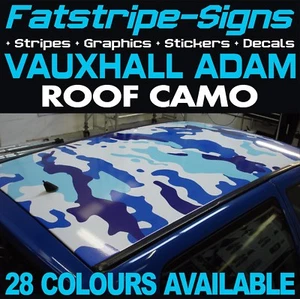 para adaptarse a VAUXHALL ADAM CAMUFLAJE TECHO PEGATINAS GRÁFICAS RAYAS CALCOMANÍAS OPEL TURBO - Imagen 1 de 2