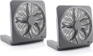 Treva 10 Inch Portable Desktop Air Circulation Battery Powered Fan | 2 Speed Con - Picture 1 of 9