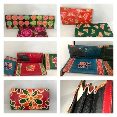 ZONEMOKSHA Leder Geldbörsen Calcutta Fair Trade Echtes Buntes Handtasche Damen Handtasche