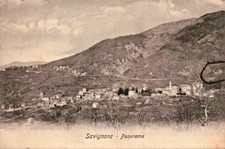 CARTOLINA di SAVIGNONE GENOVA - PANORAMA - VG 1908 -
