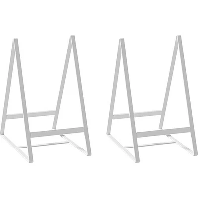 Metal Plate Holders 2 Pack Triangle Dish Rack Organizer Rust Resistant Stand New - Image 1 of 4