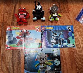 Lot of 3 Lego Mixels Series 4:  41529 41532 41535  w Manuals 2015 Pre-owned