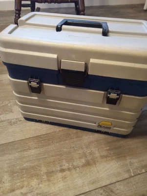 CAJA DE APAREJOS DE PESCA PLANO-GRANDE BANDEJA DE ALMACENAMIENTO SUPERIOR DE 4 CAJONES-PORTAHERRAMIENTAS-18WX10DX13H Foto 1 de 4