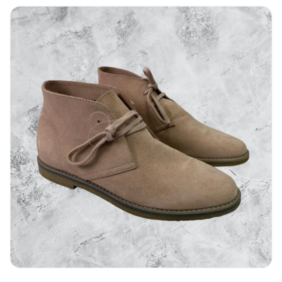 J.Crew 女式 Macalister 靴子 尺寸 7.5 麂皮绒 系带 展示物品 # M302 — 第 1/4 张图片